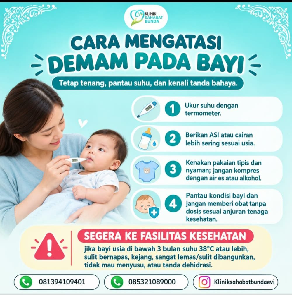 Bayi Demam? Jangan Panik, Bunda! Kenali 4 Langkah Penting Penanganannya 💗🌡️